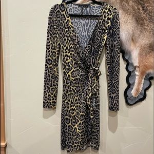 BCBG MaxAzria Adele Leopard Wrap Dress